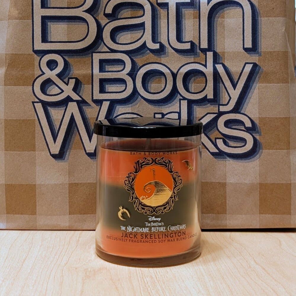 Bath & Body Works Nightmare Before Christmas Jack Skellington Single Wick Candle